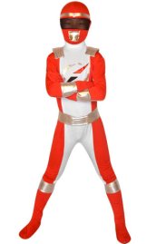 Power Ranger Operation Overdrive Red Kids Zentai Suit