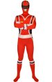 Power Ranger Rainbow Force Costume | Black White and Red Spandex Lycra Zentai