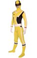 Power Ranger Rainbow Force Costume | Yellow and White Spandex Lycra Zentai