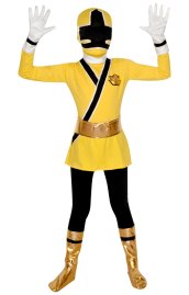 Power Ranger Samurai Megazord Yellow Kids Zentai Suit