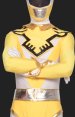 Power Ranger- Yellow and White Spandex Lycra Catsuit