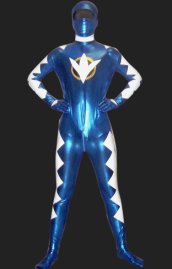 Power Rangers Dino Thunder | Blue and White Zentai Suits