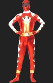 Power Rangers Dino Thunder | Red and White Zentai Suits