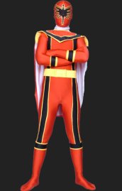 Power Rangers- Mystic Force-Red and Yellow Lycra Full Body Catsuit