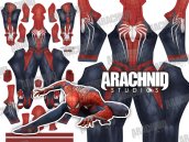 PS4 SPIDER-MAN UPDATED Dye-Sub Spandex Lycra Costume