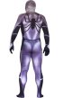 Purple and Black 3D Muscle Shades Fullbody Printed Zentai Suit