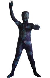 Purple Galaxy Spandex Lycra Kids Zentai Suit