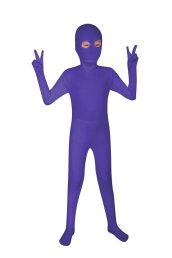 Purple Open Eyes Kids Zentai Suit