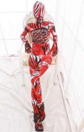 Red and Black Animal Pattern Spandex Lycra Zentai Suit Red and Black Animal Pattern Spandex Lycra Zentai Suit