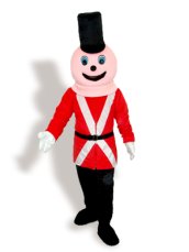 Red And Black Snowman Mascot Costume