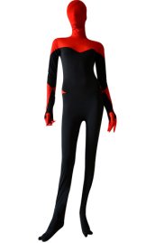 Red and Black Superhero Zentai Suit