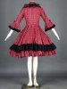Red And Green Plaid Lolita Dress With Black Trim 28G