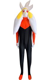 Red and White Spandex Lycra Cosplay Costume inspired by Raboot Pokemon