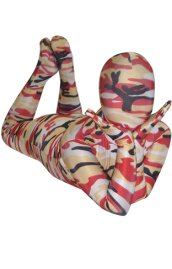 Red and Yellow Camouflage Kids Zentai Suit