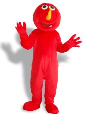 Red Monster Short-furry Mascot Costume