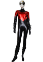 Red Nightwing Costume | Shiny Metallic Catsuit with 3D Writs