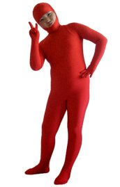 Red Open Face Kids Zentai Suit