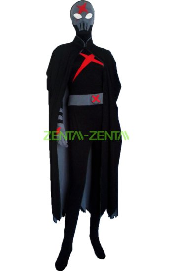 Red X Costume | Spandex Lycra Zentai Costume with Cape