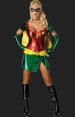 Robin Hood Costume | Red and Green Shiny Metallic Costume