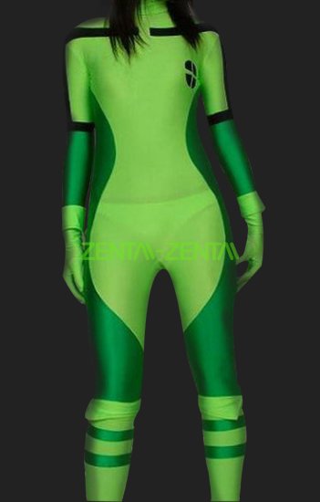 Rogue X-Man | Green Super Hero Lycra Spandex Catsuit / Zentai Suit (No Hood)