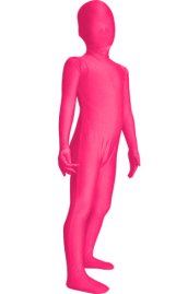 Rose Pink Spandex Lycra Kids Zentai Suit