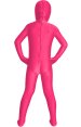 Rose Pink Spandex Lycra Kids Zentai Suit