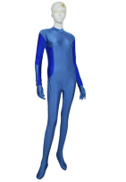 Royal Blue and Blue Super Hero Spandex Lycra Catsuit