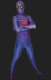 S-guy Blue and Red Spandex Lycra Full Body Suit