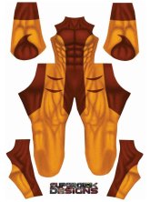 SABERTOOTH FINISHED 18 Dye-Sub Spandex Lycra Costume SABERTOOTH FINISHED 18 Dye-Sub Spandex Lycra Costume