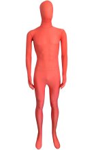 Semi-transparent Tangerine Stretchy Silk Lycra Full Bodysuit Semi-transparent Tangerine Stretchy Silk Lycra Full Bodysuit