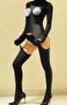 Sexy Black Spandex Lycra Bodysuit