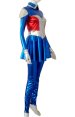Shiny Blue and Red 2-Piece Costume for Female