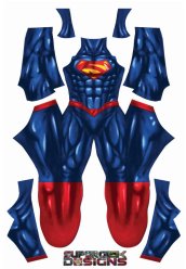 Shiny Superman New Dye-Sub Spandex Lycra Costume