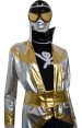 Silver and Black Shiny Metallic Power Ranger Costume