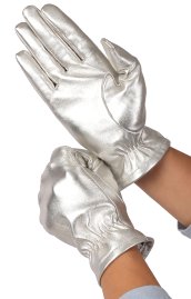 Silver Leahter Gloves