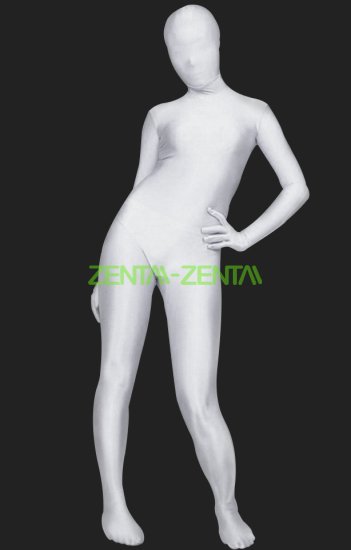 Silver White Full Body Suit  Full-body Tights Lycra Spandex