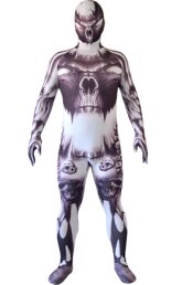 Skull and Month Printed Halloween Zentai Suit | Original Skull and Month Printed Halloween Zentai Suit | Original