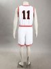 SLAM DUNK- Kaede Rukawa 2G-Shohoku Middle School Basketball Uniform –White No. 11