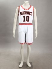 SLAM DUNK- Sakuragi Hanamichi 2G-Shohoku Middle School Basketball Uniform-White No.10