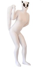 Snow Fox Costume | White and Black Spandex Lycra Zentai Suit Snow Fox Costume | White and Black Spandex Lycra Zentai Suit