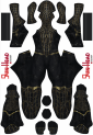 Spider-Man No Way Home Black and Gold HOTTOYS Printed Costume