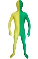 Split Zentai | Green and Yellow Spandex Lycra Zentai Suit