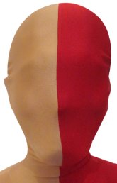 Split Zentai Mask | Carnation and Red Split Zentai Mask | Carnation and Red