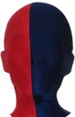 Split Zentai Mask | Red and Navy Split Zentai Mask | Red and Navy