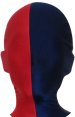 Split Zentai Mask | Red and Navy