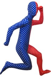 Stars Split Zentai Suit | Red and Blue Spandex Lycra Zentai Suit Stars Split Zentai Suit | Red and Blue Spandex Lycra Zentai Suit