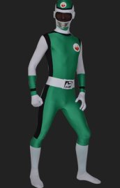 Super Hero Costume | Green and Black Bodysuit