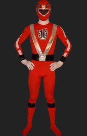 Super Sentai | Engine Sentai Go-onger Go-On Red Zentai Bodysuit