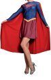 Supergirl Printed Spandex Lycra Dress with Cape