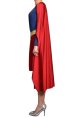 Supergirl Spandex Lycra and Shiny Metallic Sewn Dress with Cape